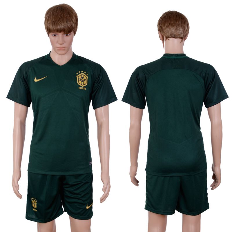 2017-2018 National Men Brazil Away Suits Soccer Jersey
